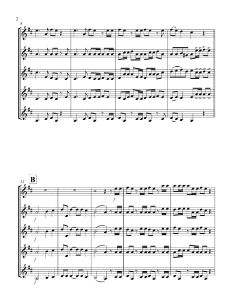 Hallelujah (from "Messiah") (D) (Violin Quintet)