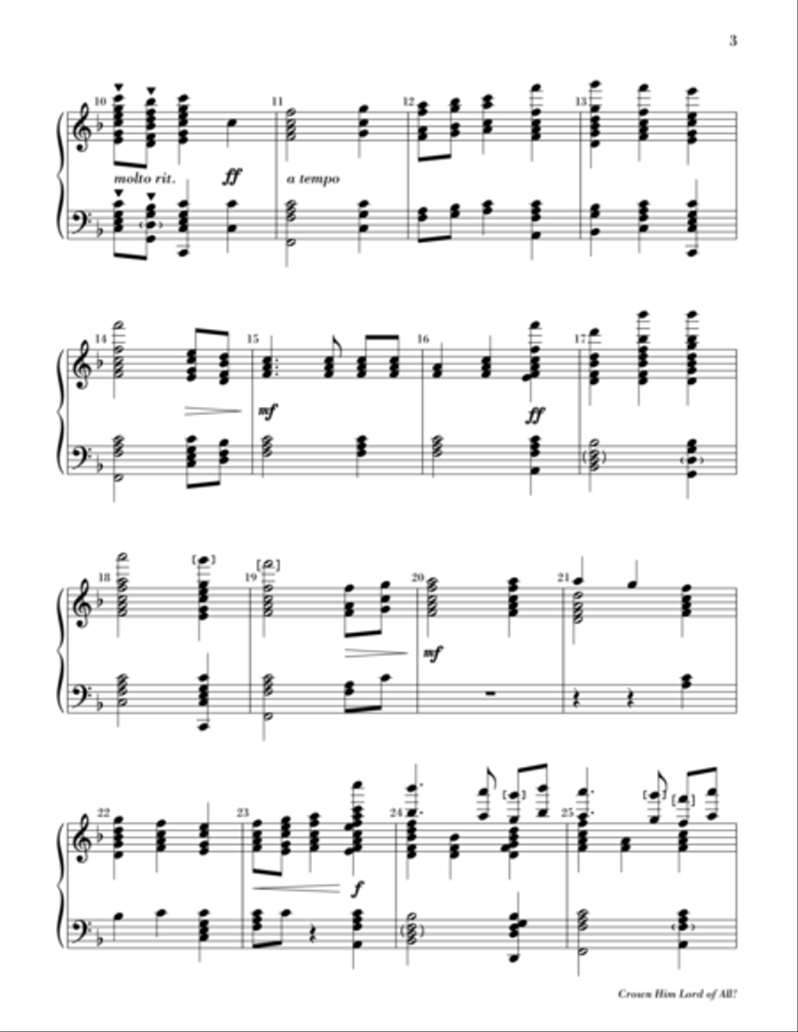 Crown Him Lord of All! Crown Him Lord of All! 5-Octaves scores gallery preview page 3