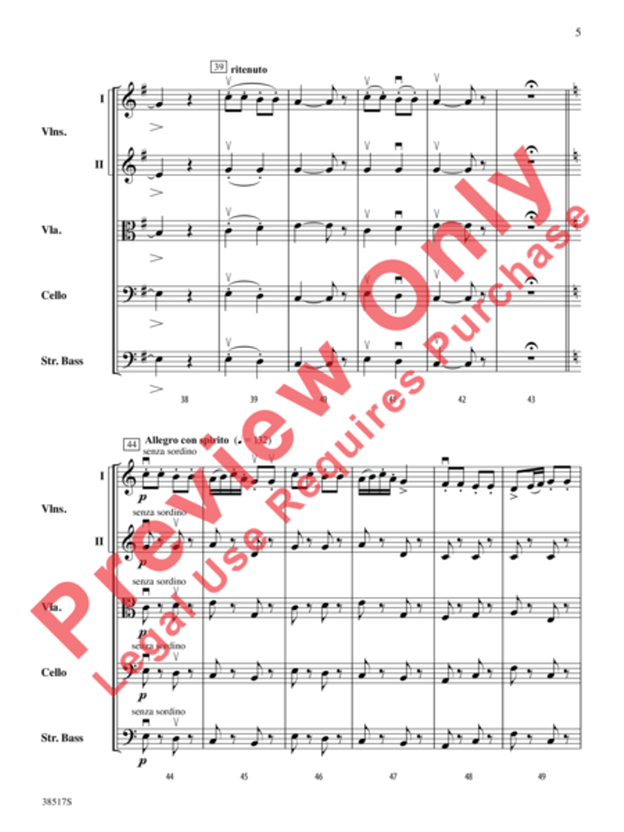 Serenade for Strings String Orchestra scores gallery preview page 12