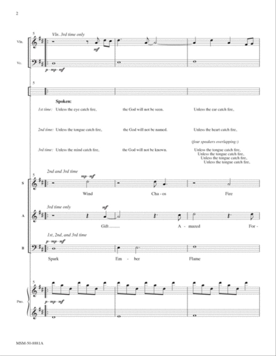Pentecost (Downloadable Full Score and Parts) Choir scores gallery preview page 4