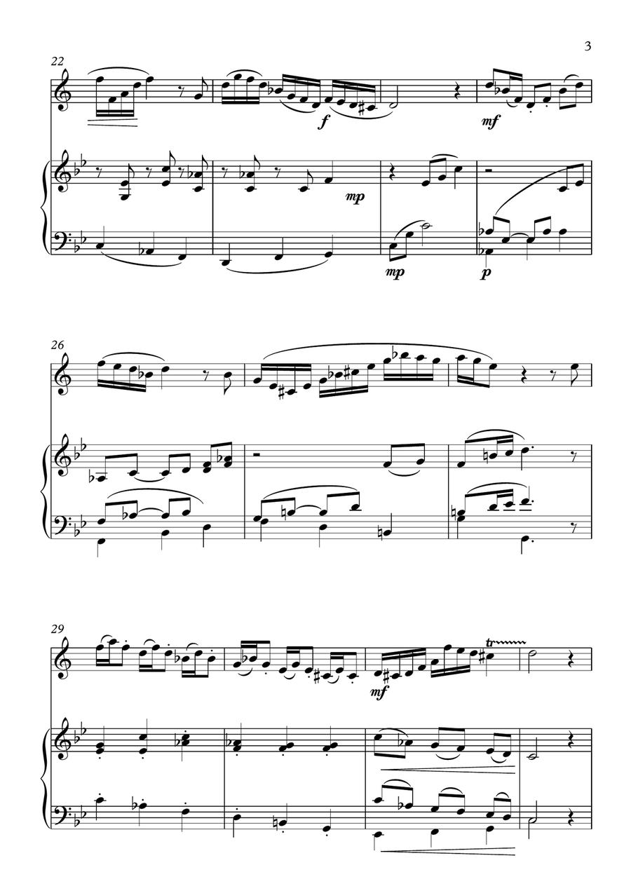 In A Reflective Mood - Trumpet Solo B-Flat Trumpet scores gallery preview page 3