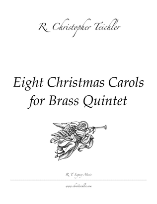 Book cover for "Eight Christmas Carols for Brass Quintet"
