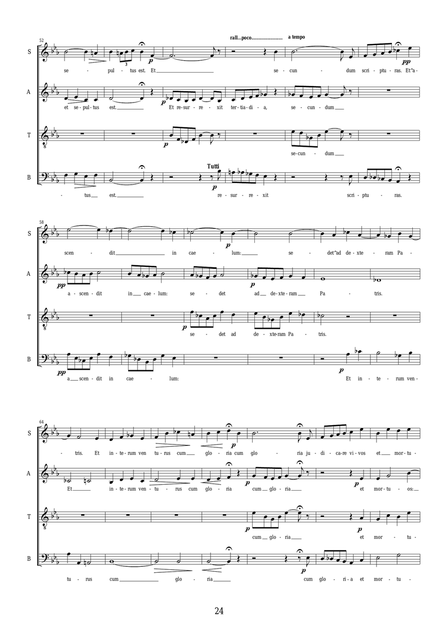 Credo in unum Deum - Missa in Nativitate Domini - Solo voices and SATB chorus a cappella 4-Part scores gallery preview page 6
