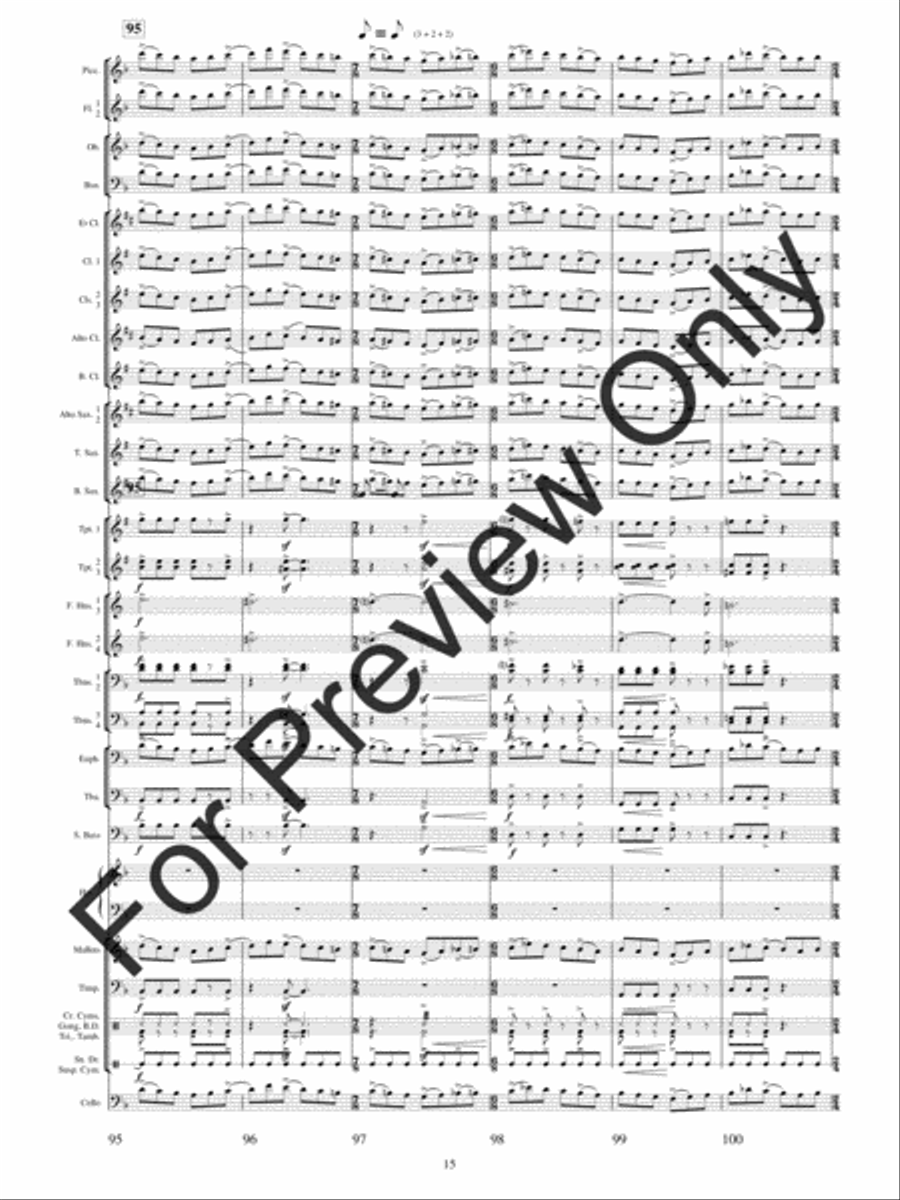Festival Variations Concert Band scores gallery preview page 18