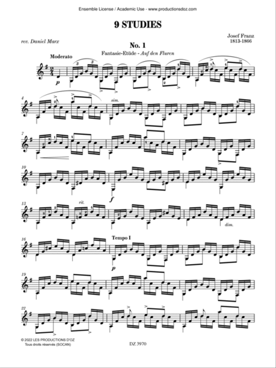 9 Studies Classical Guitar scores gallery preview page 4