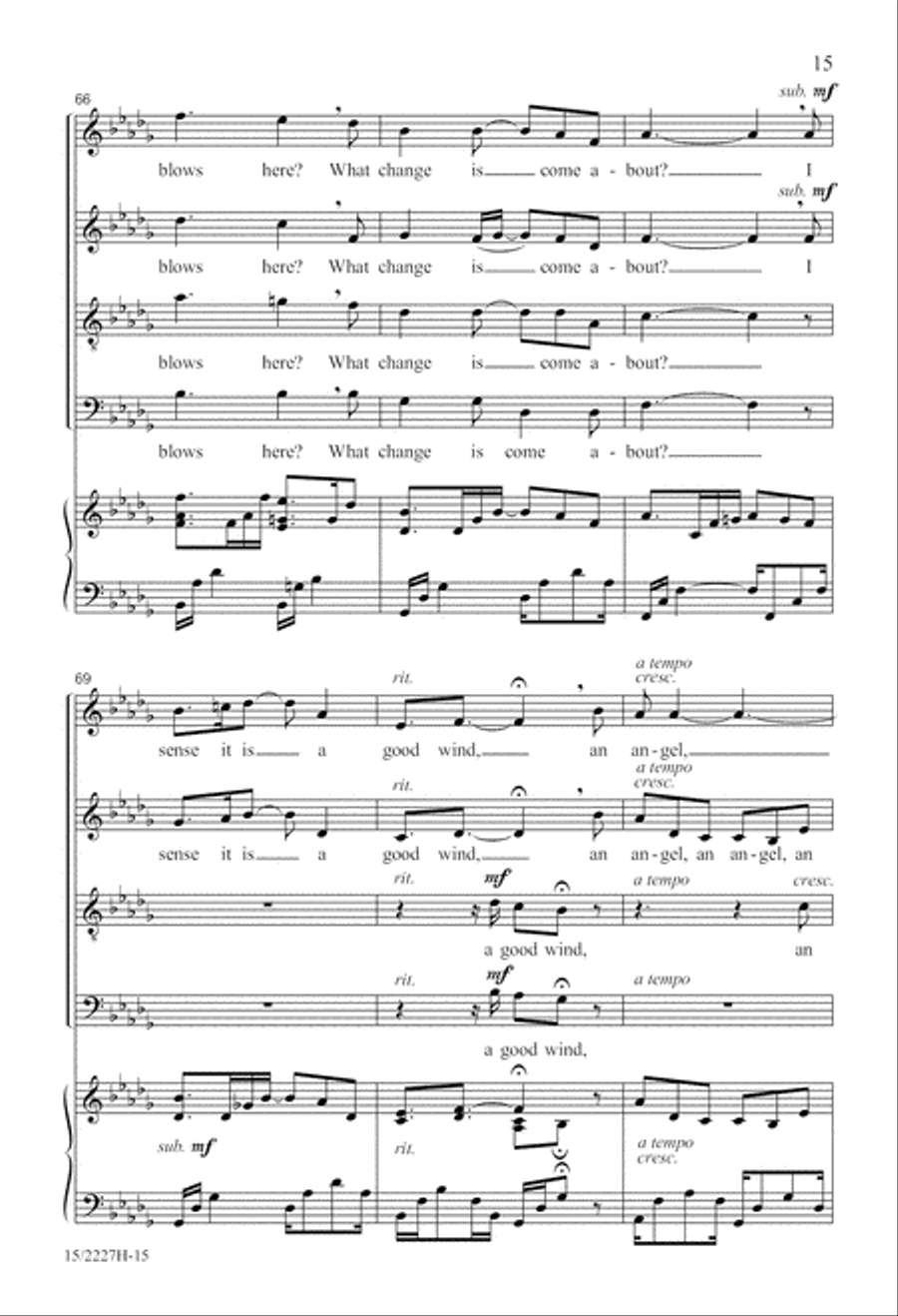 Angel Breathing Out Angel Breathing Out 4-Part scores gallery preview page 16