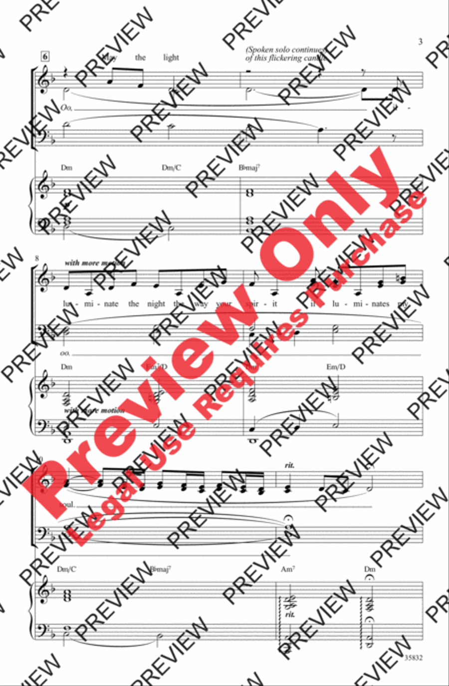 Papa, Can You Hear Me? 4-Part scores gallery preview page 3