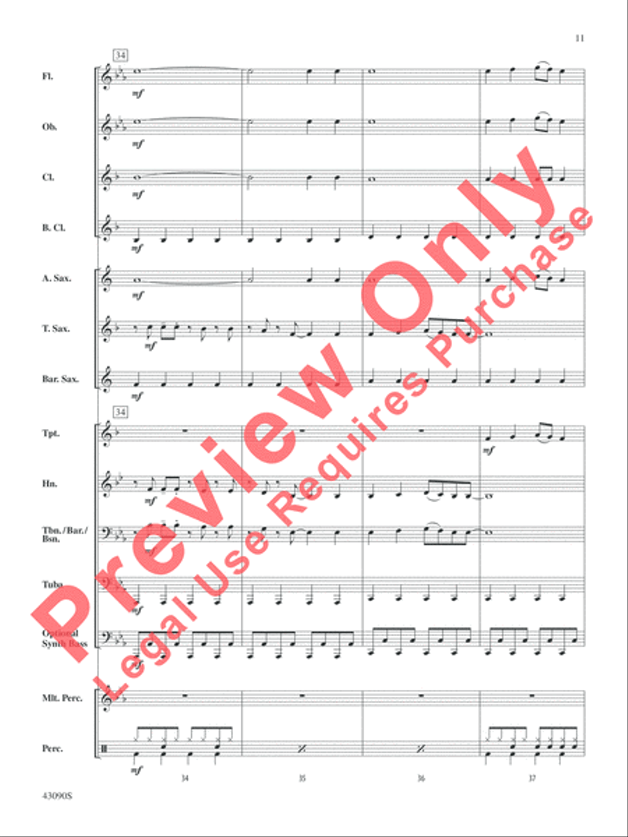 Everything Is Awesome (Awesome Remixxx!!!) (from The Lego Movie) Concert Band scores gallery preview page 11