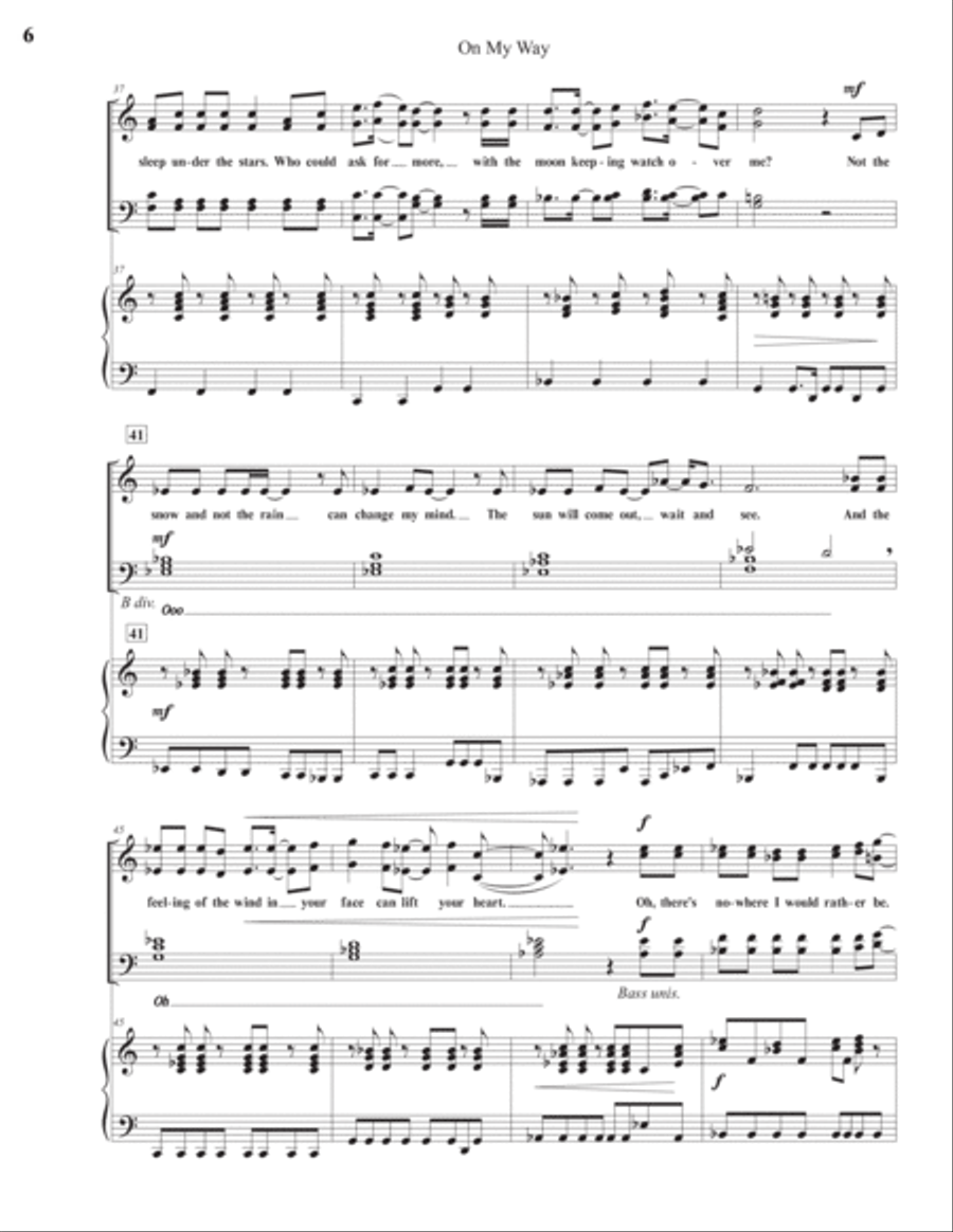 On My Way 4-Part scores gallery preview page 6