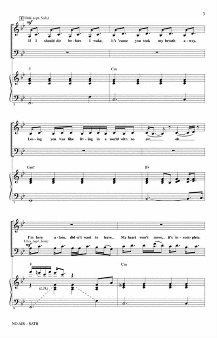 No Air 4-Part scores gallery preview page 3