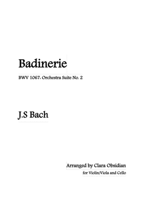 JS Bach: Badinerie (Violin/Viola and Cello / String Duo)