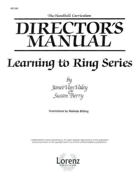 Learning to Ring - Director's Manual