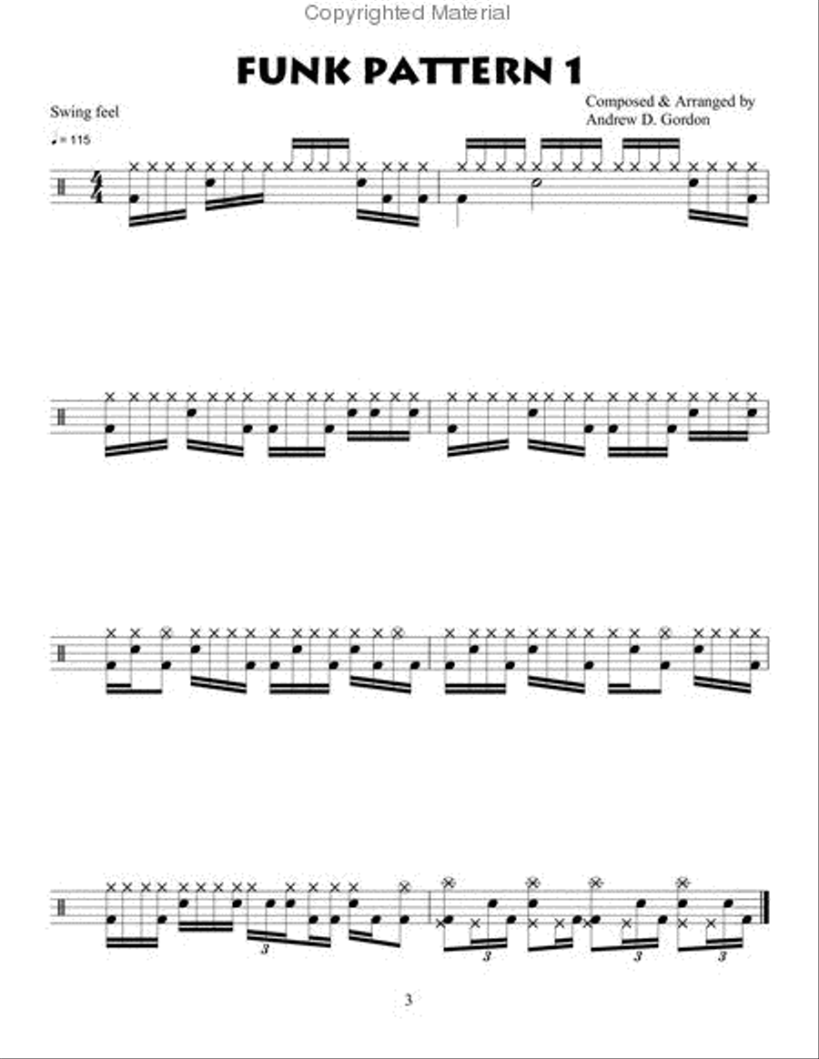 Outta Sight Funk and R&B Patterns for Drums Drums scores gallery preview page 2