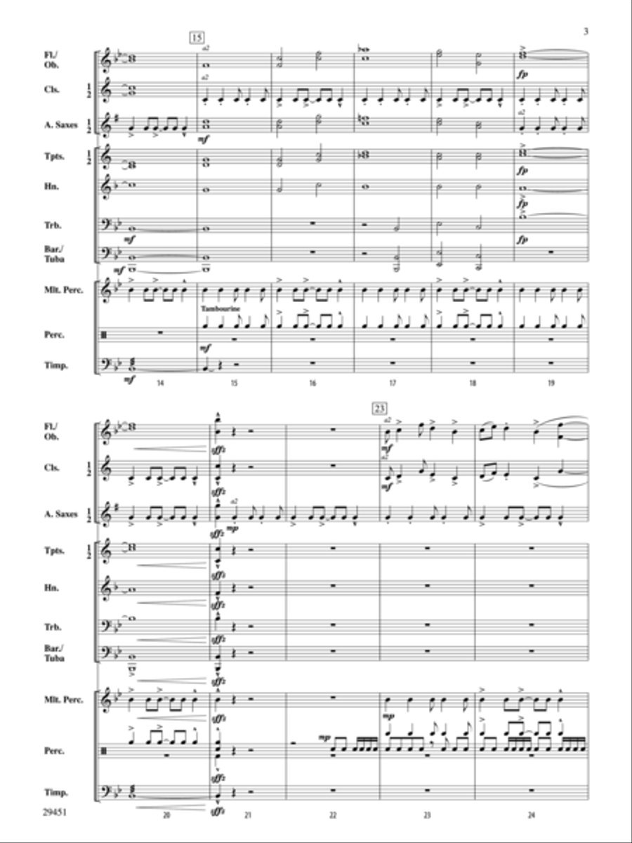 Praeludium and Dance Praeludium and Dance Concert Band scores gallery preview page 3