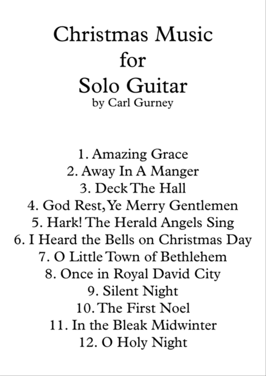 Christmas Music for Solo Guitar Acoustic Guitar scores gallery preview page 4