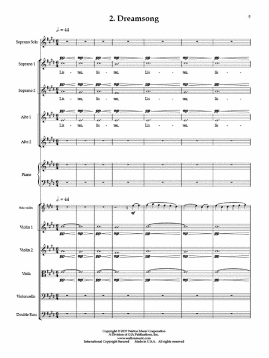 Dreamweaver - Full Score & Instrumental Parts Divisi scores gallery preview page 3