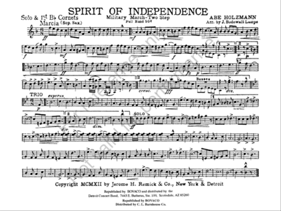 Spirit Of Independence Concert Band scores gallery preview page 3