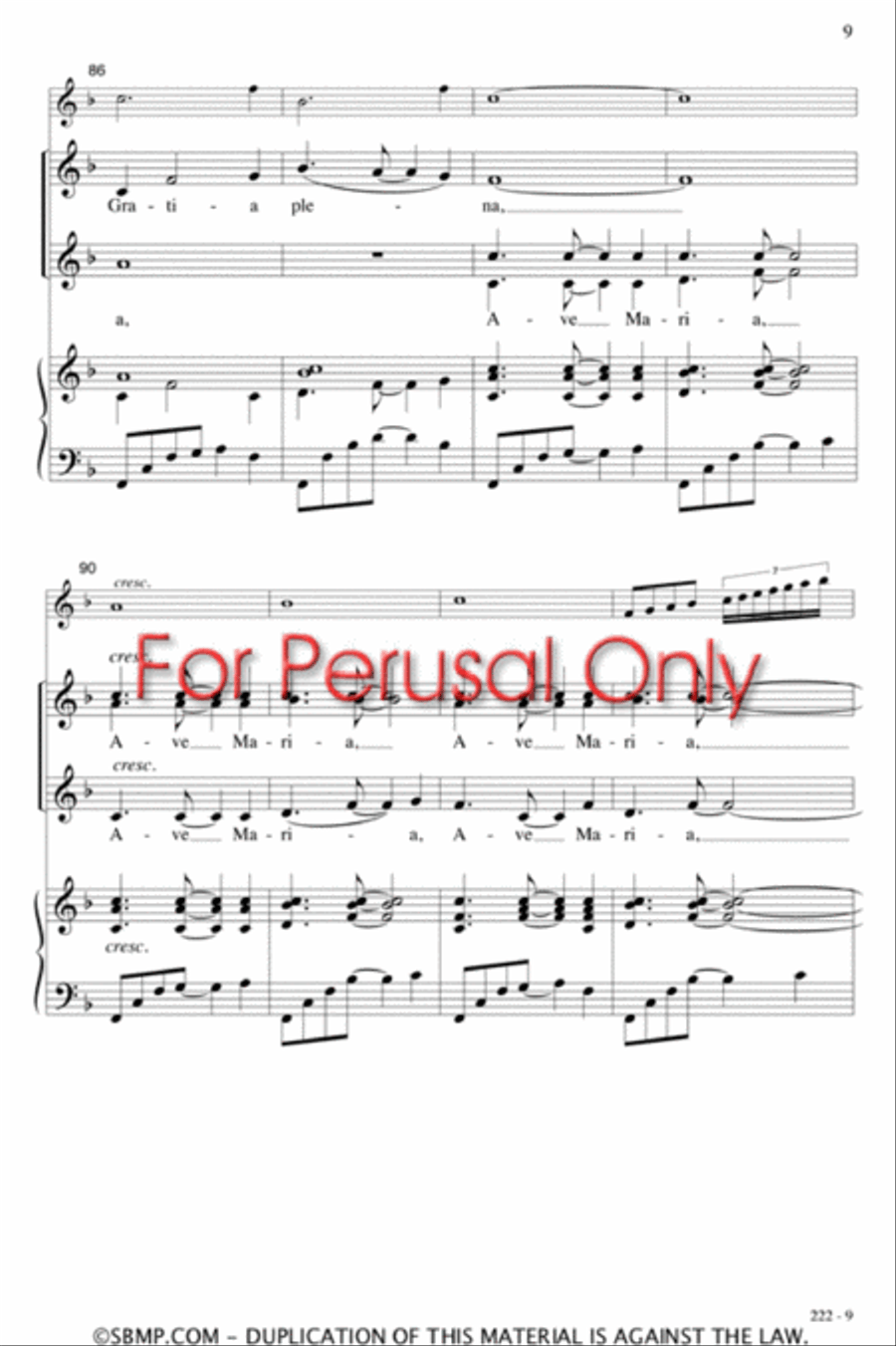 Ave Maria - SSA Octavo SSA scores gallery preview page 9