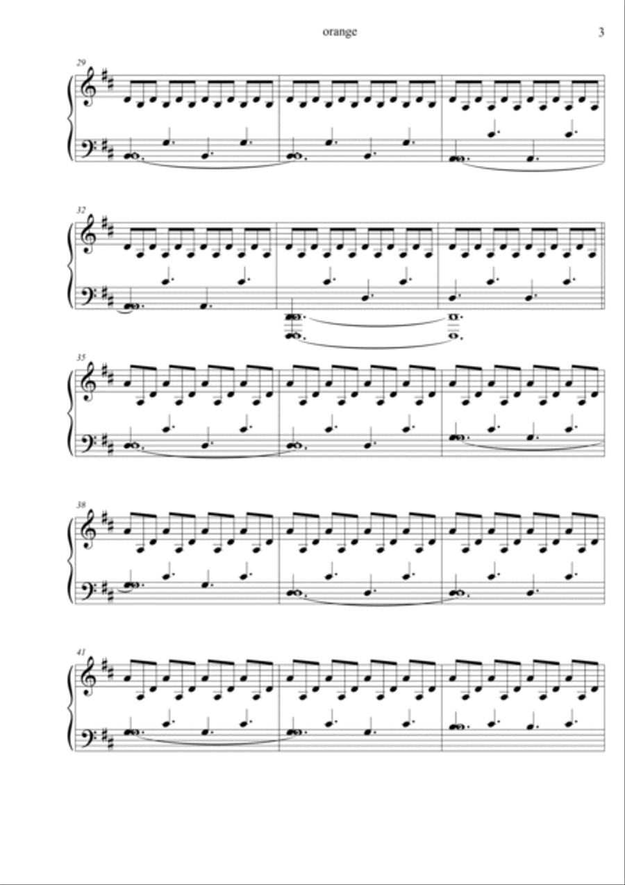 Orange (contemporary classical piano music) Small Ensemble scores gallery preview page 3