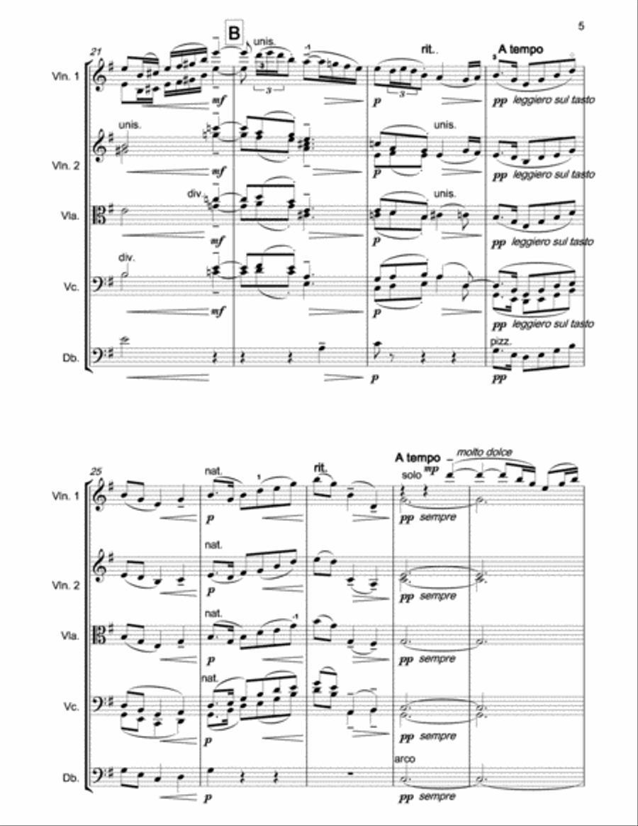 DEBUSSY La fille aux cheveux de lin for string orchestra String Orchestra scores gallery preview page 4