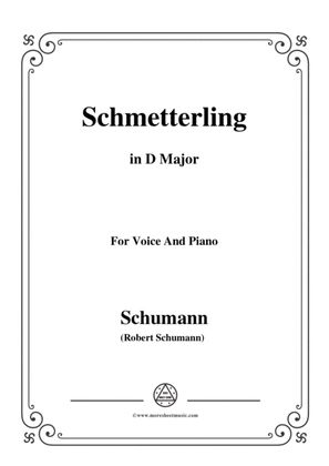 Book cover for Schumann-Schmetterling,in D Major,Op.79,No.2,for Voice and Piano