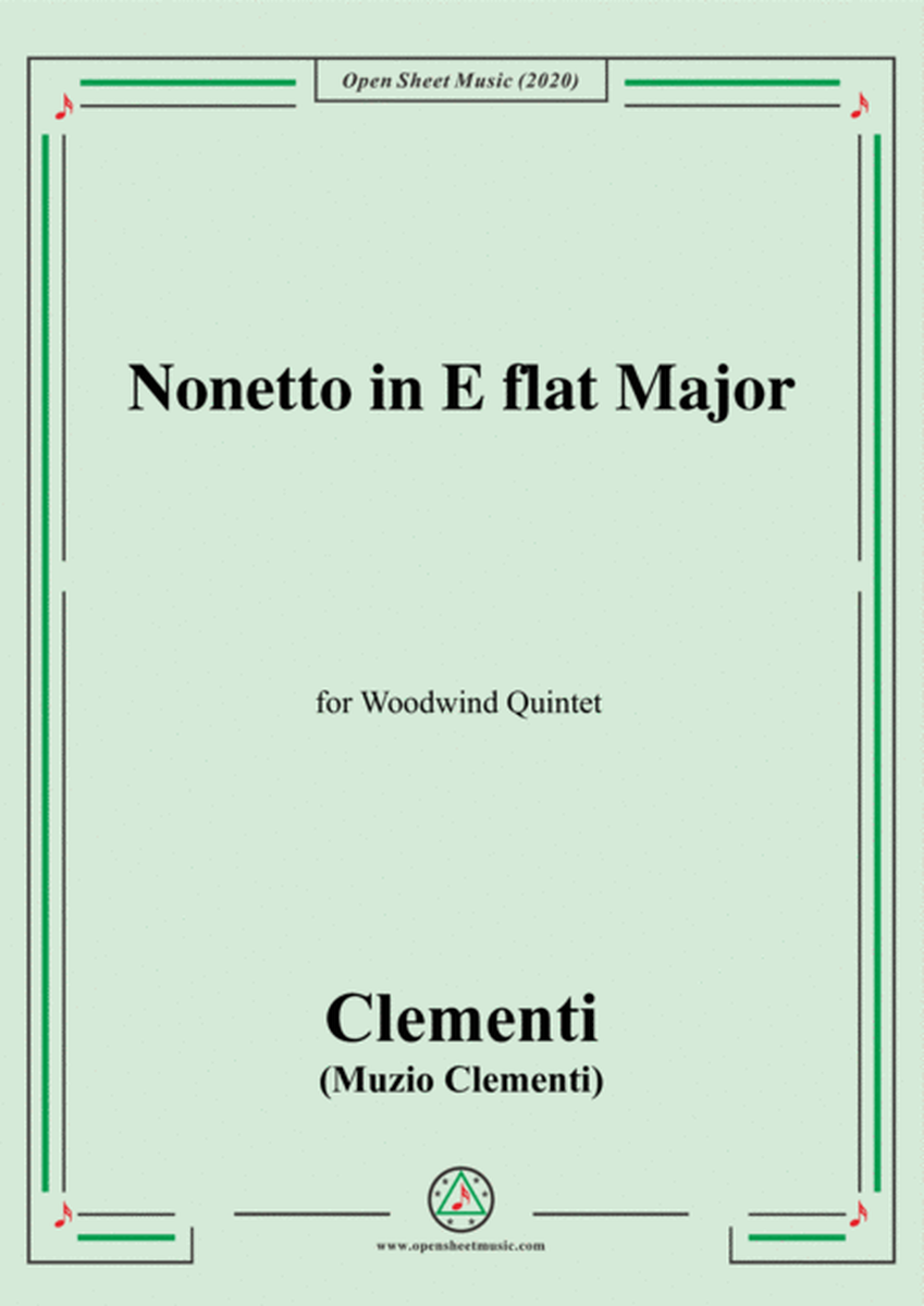 Clementi-Nonetto in E flat Major,for Woodwind Quintet image number null