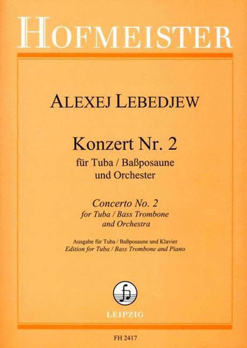 Lebedev - Concerto No 2 Tuba Or Bass Trombone/Piano
