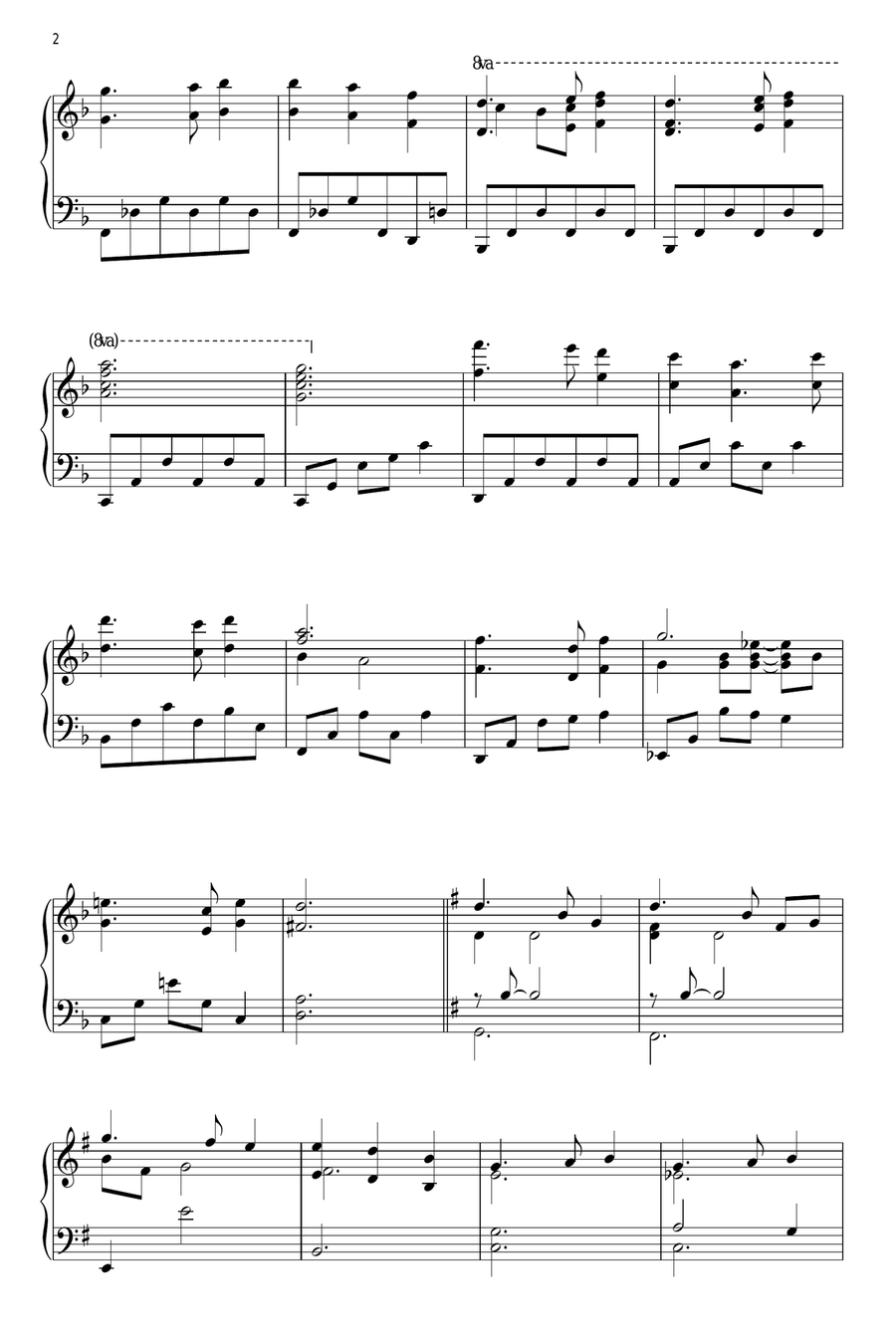 Time To Go Home Piano Solo scores gallery preview page 2