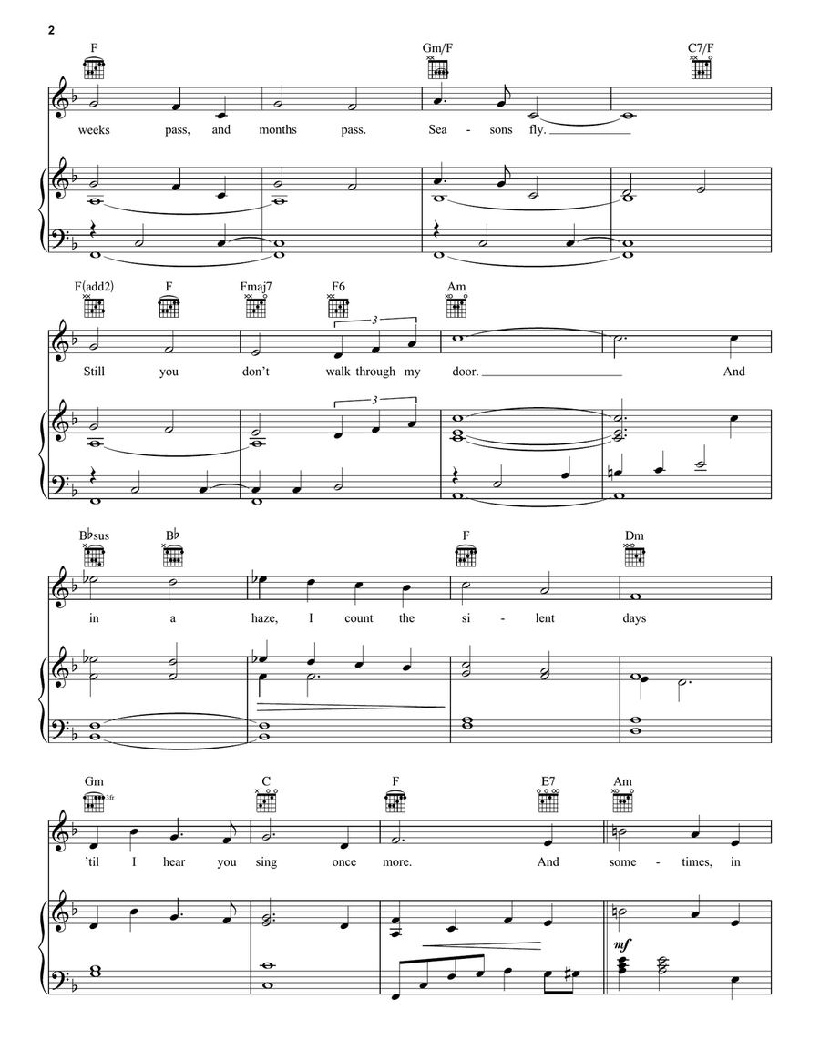 'Til I Hear You Sing (from Love Never Dies) Guitar scores gallery preview page 2