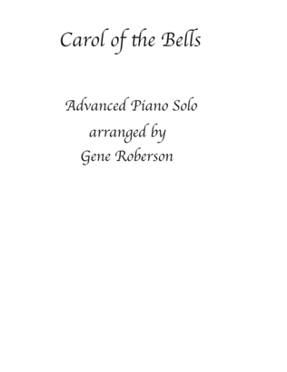 Book cover for Carol of the Bells Advanced Piano NEW!!!