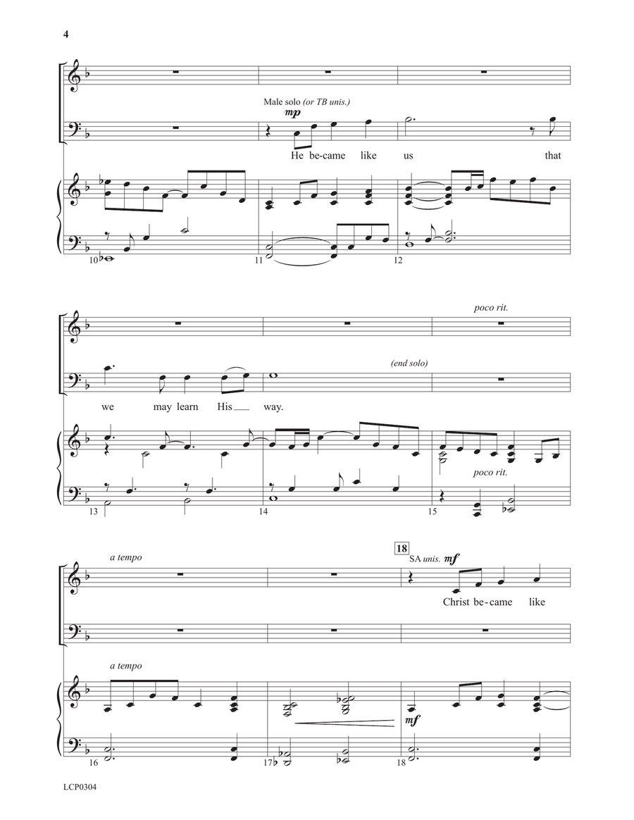 Christ Became Like Us 4-Part scores gallery preview page 4