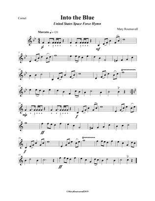 US SPACE FORCE HYMN (Into the Blue) CORNET PART