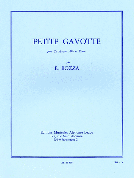 Little Gavotte, For Alto Saxophone And Piano