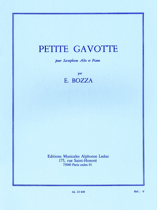 Book cover for Little Gavotte, For Alto Saxophone And Piano