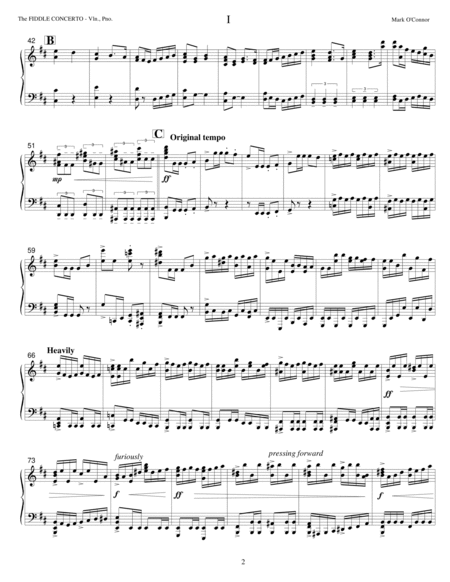The Fiddle Concerto (piano score – violin and piano) image number null