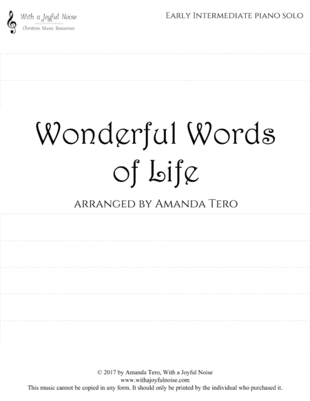 Wonderful Words of Life image number null