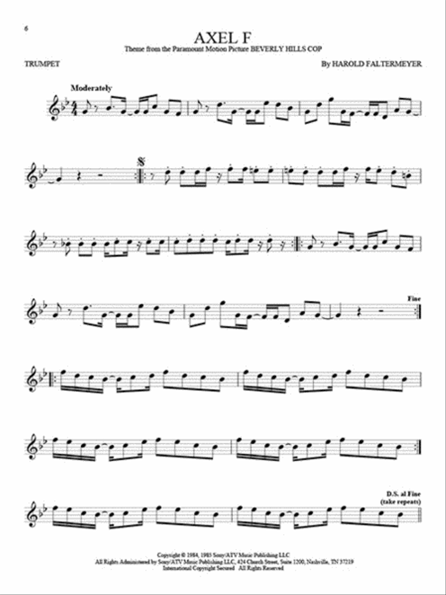 101 Movie Hits Trumpet Solo scores gallery preview page 5