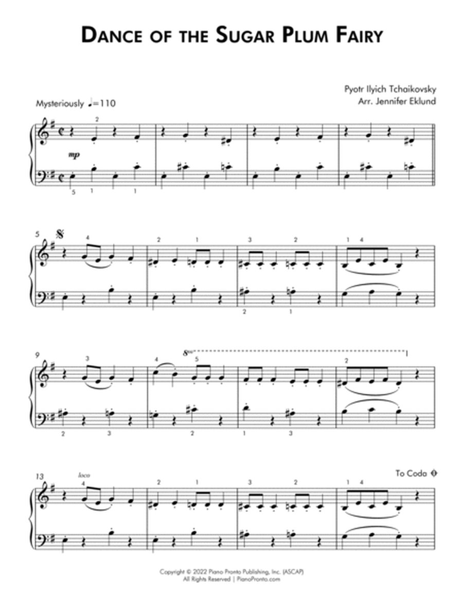 Dance of the Sugar Plum Fairy (Easy Piano Solo) image number null