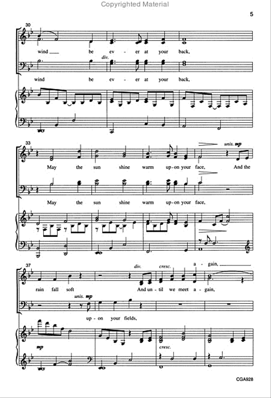May the Road Rise to Meet You 4-Part scores gallery preview page 5