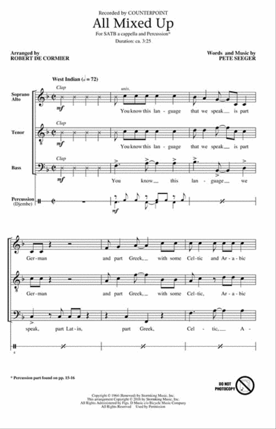 All Mixed Up 4-Part scores gallery preview page 2