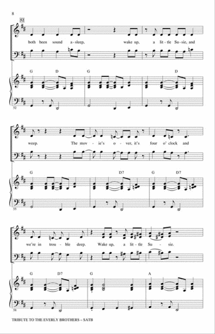 Tribute to the Everly Brothers 4-Part scores gallery preview page 5