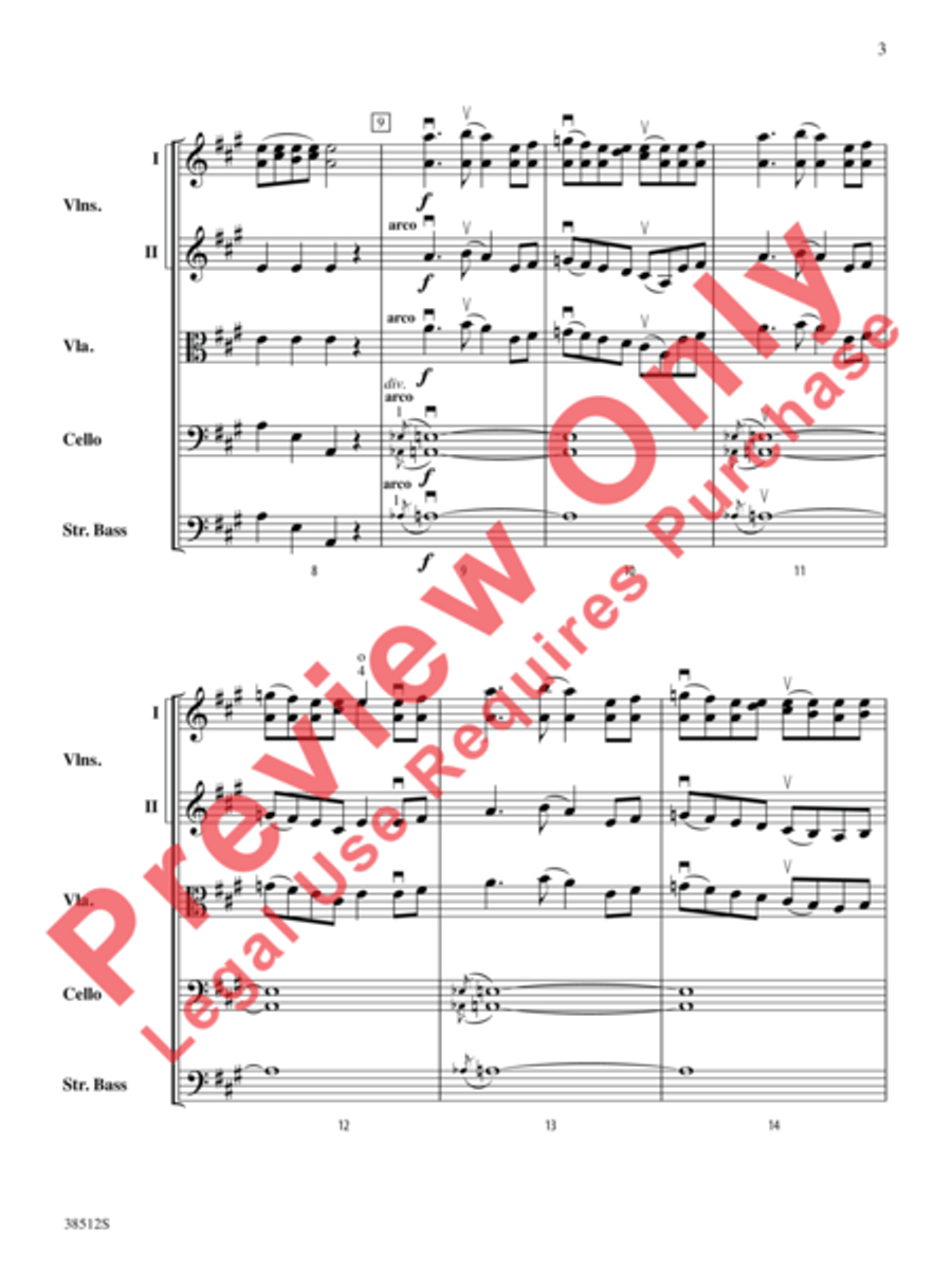 Bluegrass Fiddle Frenzy String Orchestra scores gallery preview page 4