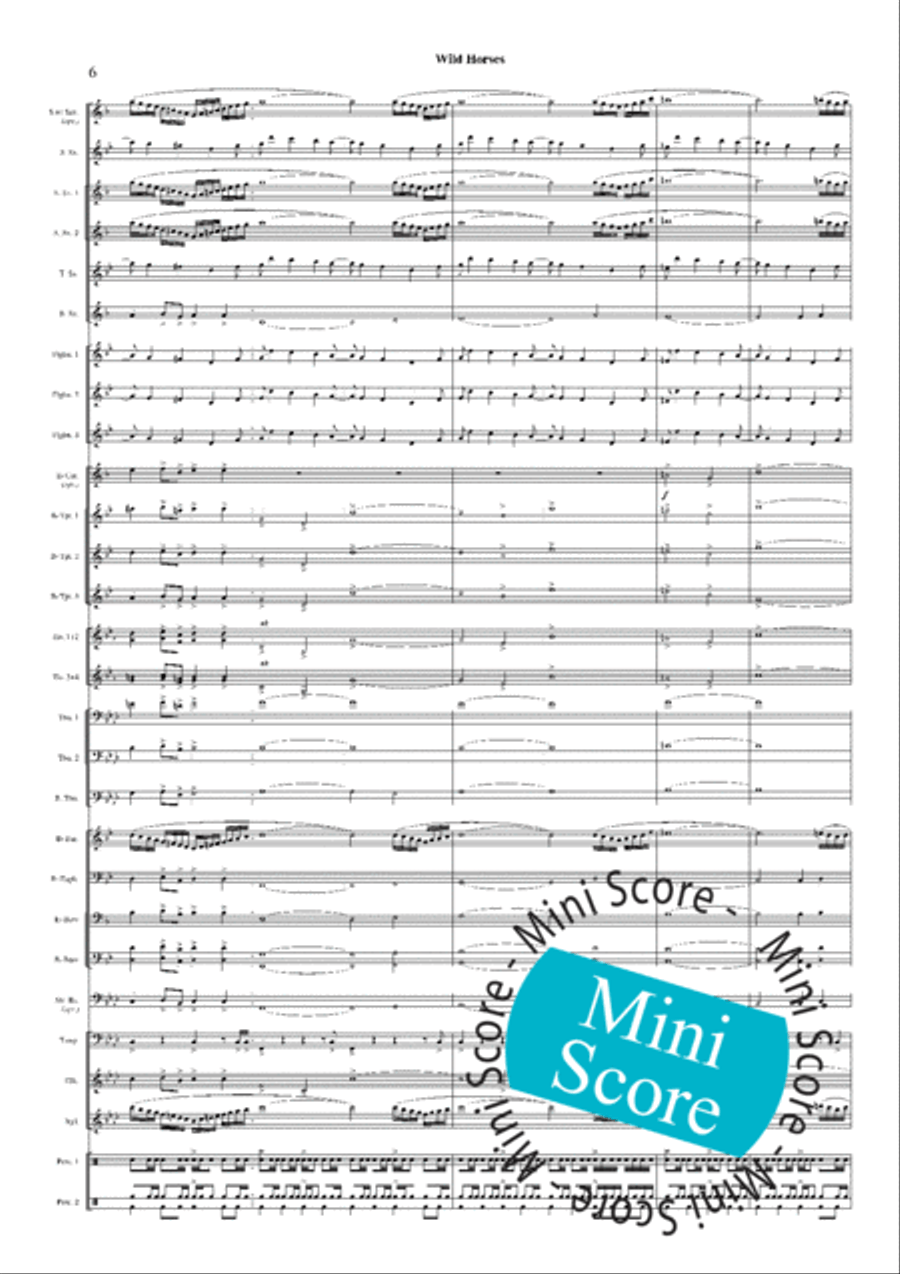 Wild Horses Fanfare Band scores gallery preview page 12