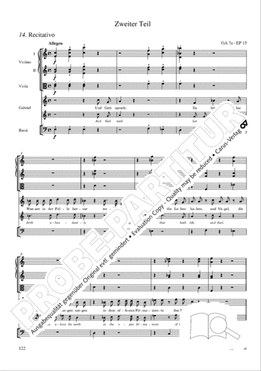 The Creation (Die Schopfung) 4-Part scores gallery preview page 142