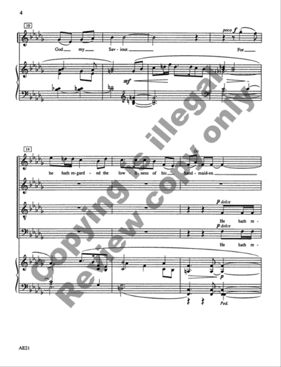 Magnificat & Nunc Dimittis (Dallas Canticles) 4-Part scores gallery preview page 4