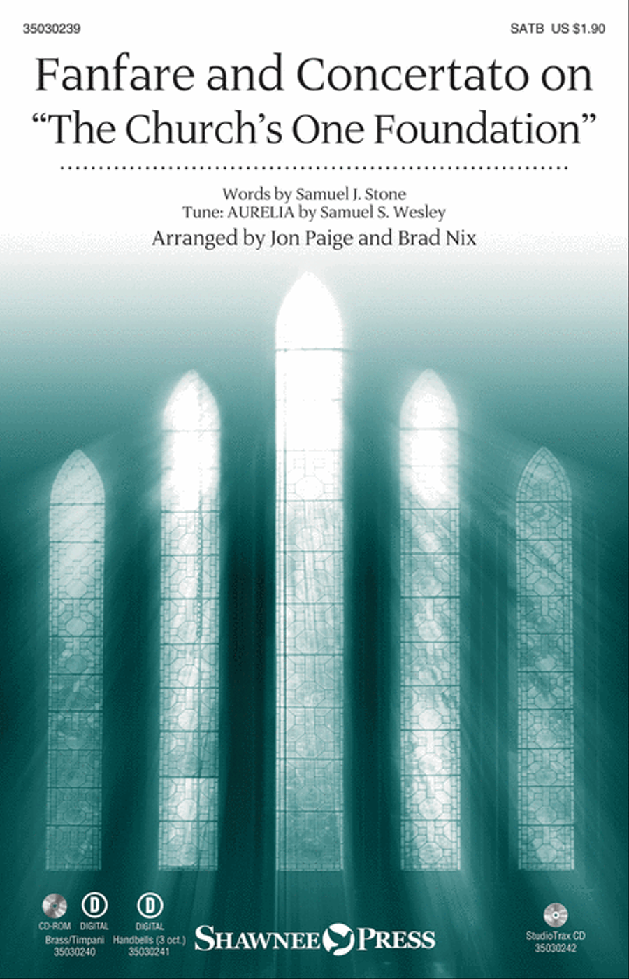 Fanfare and Concertato on “The Church's One Foundation” 4-Part scores gallery preview page 1