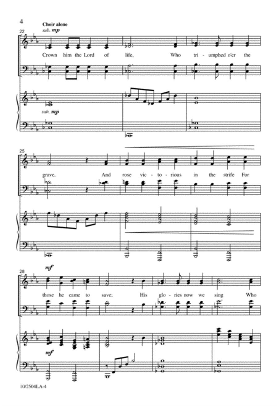 Crown Him Crown Him 4-Part scores gallery preview page 4