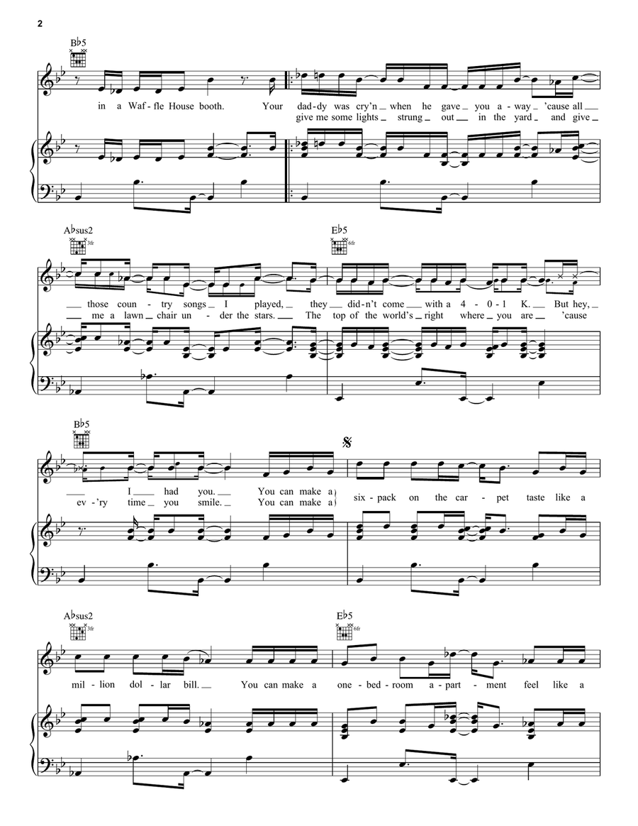 Minimum Wage Piano, Vocal, Guitar scores gallery preview page 2
