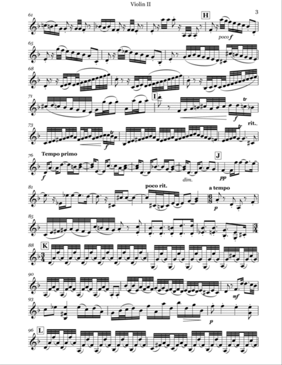 Bach-Vayner, Chaconne for string quartet violin II String Quartet scores gallery preview page 3