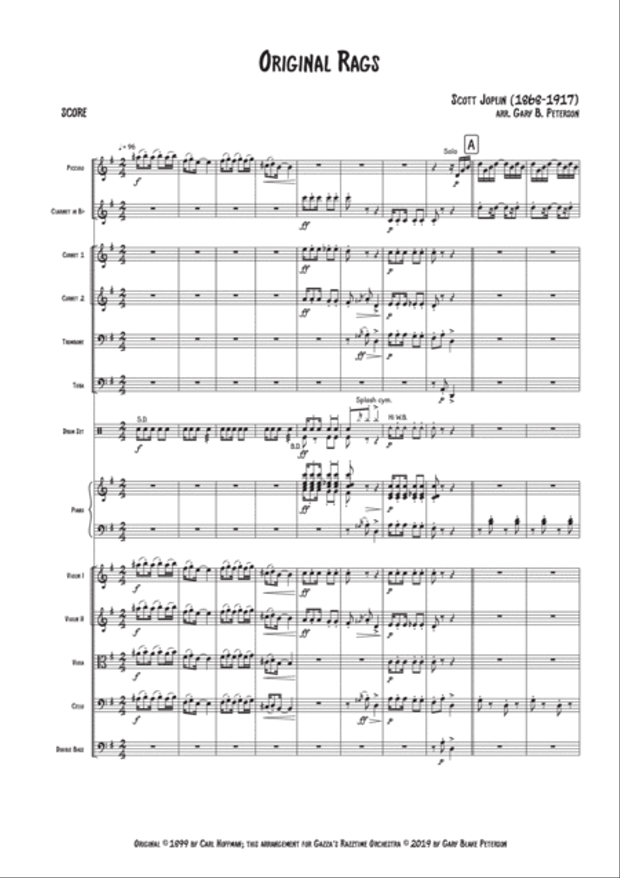 Original Rags Original Rags Clarinet scores gallery preview page 3